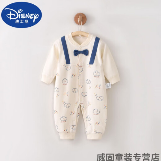 迪士尼（Disney）婴儿连体衣春秋棉质无骨宝宝哈衣长袖爬服幼童包屁衣新生儿衣服 13583【建议室内20-27℃】 80cm 80（建议9-12月17-20斤）