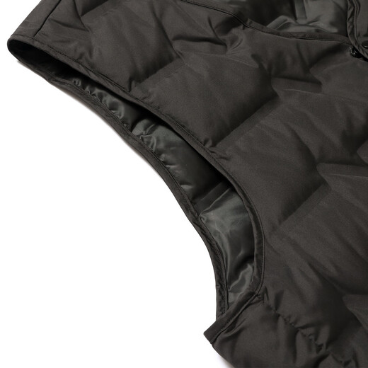 鸭鸭【90鸭绒】男式冬季宽松简约V领羽绒马甲休闲保暖纯色马甲男