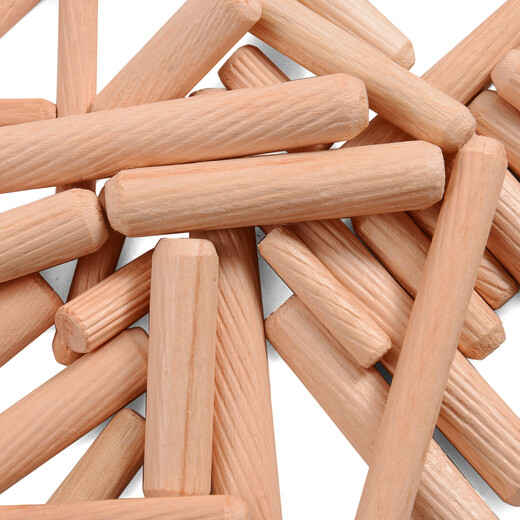 Jinggong national standard round wood tenon, twill, straight grain, cork, wooden rod, wooden nail, wooden figurine, furniture connecting piece, wooden pin 8*40 (100 pieces)