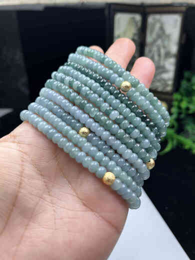 Shumo A Natural Blue Natural Blue tres colores Exquisito pulsera de jade abacus y pulsera de jade jade pulsera de jade 5.5-6 mm 1047 modelos