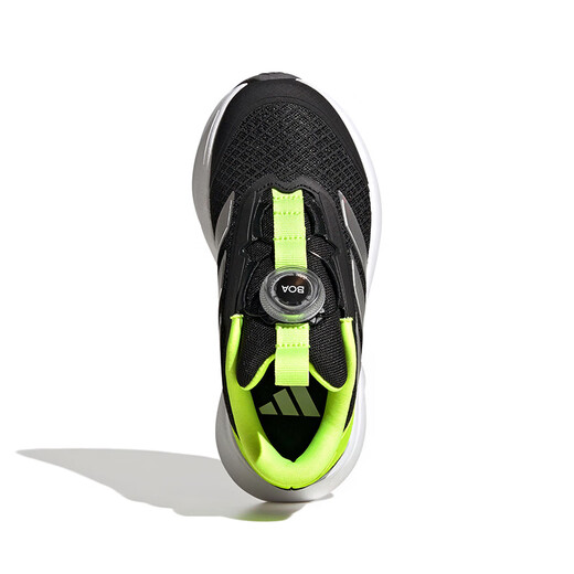 阿迪达斯 （adidas）童鞋男童运动鞋25夏季DURAMO网面透气儿童BOA跑步休闲鞋子JI1694 JI1694 黑色/金属银/亮柠檬黄 36.5 码/4uk/脚长22.5cm