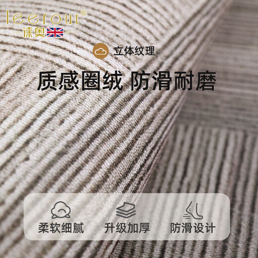 徕奥leerout入户门地垫进门地毯门口家用门垫防滑客厅玄关脚垫可裁剪 灰颜-15271 160cm*140cm 1件数
