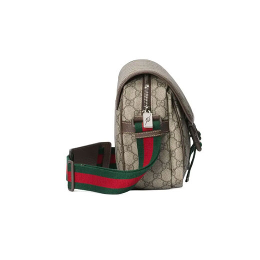 Gucci (Gucci) Frauen Miss Bags Männer und Frauen gleicher Stil GG Damenbeutel Paare rot und grün gestreiftes Gurtband Briefbeutel Beige Ebony 760123facjn9765