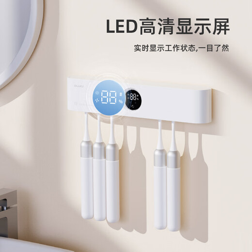 PLUZZ Toothbrush Rack Disinfection and Sterilization High-end Smart Sensor Opening and Closing Electric Toothbrush Sterilizer UV Disinfection No Punching Automatic Air Drying Pro Upgraded Version Pearl White | Removable and Washable | Ai Smart Sensor | Sterilization AI Smart Sensor + UV Disinfection and Sterilization Rate 99%