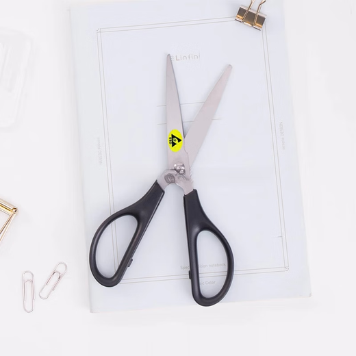 ESD dust-free workshop scissors for office tailoring paper cutting black stainless steel handmade knife black