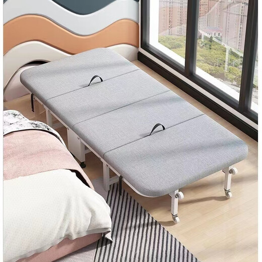 Aipaisen Klappende Einzelbett vierfache zweizweckter Nickerchen-Artefakt-Klappbett verdickte verstärkte einfache, superdicke Faltplattenbordbett 60 cm breit [verdickt] kleinere Größe und sorgfältiges Aufnehmen