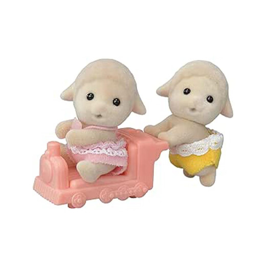 Familles sylvaniennes Version japonaise jumeaux de moutons jouant des cadeaux d'anniversaire de poupée de jouet de fille maison pour les enfants