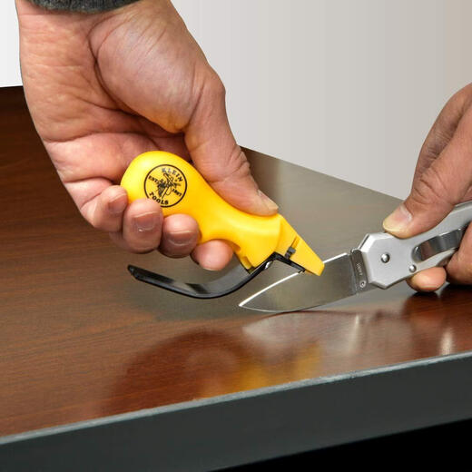 Klein Tools Multi-Purpose Knife and Scissors Sharpener, Portable, Quick and Sharp Made in the USA