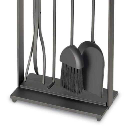 PILGRIM Modern 5-piece set of steel fireplace tools matte black stove tools