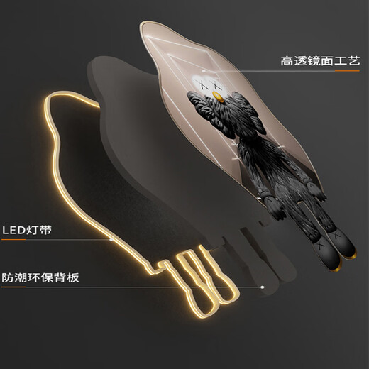 Entrance wall decoration painting French medieval style living room hanging painting rose butterfly wall lamp retro corridor aisle mural butterfly dance bloom 35*80 cm regular hanging painting/no light style