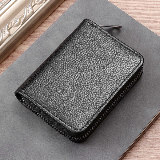 Qianfu Anti-theft Anti-magnetic Card Pack for Men Multi-function Driver's License Organ Bank Card Multi-card Anti-theft Brushing Document Pack for Women Pink/Capacity Ten Cards (Small Capacity Document Pack PU Leather Material-Regular Model [No Defense Function]