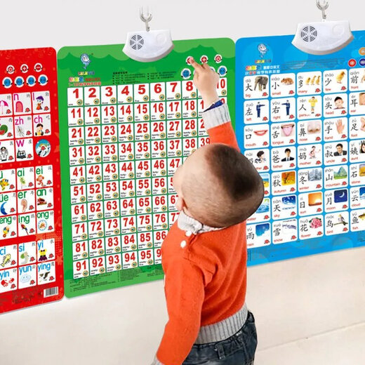 Pinyin y matemáticas para niños Artefacto temprano Artefacto de primer grado Carta de aprendizaje Multiplicación Puntos Lectura de la pared de audio Pinyin +1-100