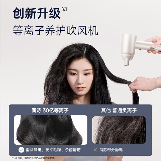 Tongshi Aiqi F3 high-speed hair dryer 3 billion plasma hair care hair dryer eliminates static electricity without damaging hair and blows hair dryer wife's birthday gift
