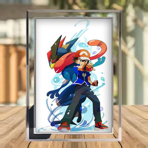 
Koga Nakaba Pokémon Anime Peripheral Crystal Photo Frame Anime Desktop Ornaments Couple Best Friends Gift Customization SSELA1396 Five Inch-Small Not Good