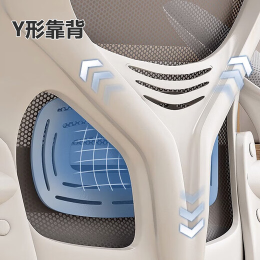 Xingkai Computer Learning Chair Ergonomic Chair Students' Homework Backrest Chair Office Study Chair BG832 Zhuangsheng Chair [Gray + 3D Headrest + Dynamic Waist Support]