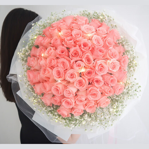 Youke Jade Flower Express Red Rose Bouquet Confessing Love to Girlfriend and Wife Birthday Gift Nationwide Delivery 52 Diana Bouquets