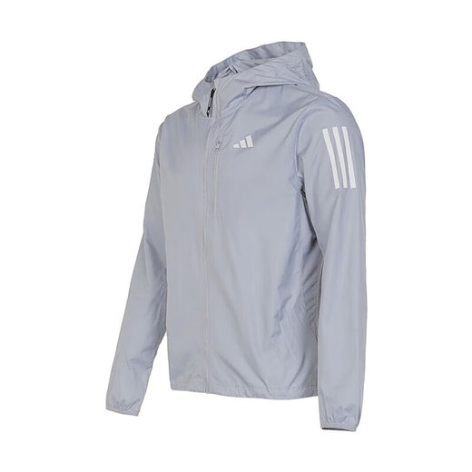 Adidas official jacket men's 25 spring new outdoor fitness training sportswear three-stripe windproof hooded casual jacket IN1484 XL