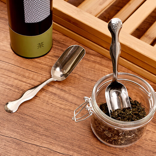 Fat Donglai's same type of tea spoon and tea shovel divided into stainless steel tea spoons, tea spoons, tea accessories, tea shovel, tea leaves, stainless steel type 3 pack