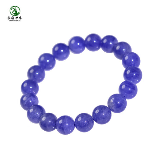 Excellent tanzanite bracelet for men and women, East China Sea crystal agate, emerald jade, blue gemstone loose beads, niche colorful treasure bracelet, collection grade, about 4.5mm (three-circle style)