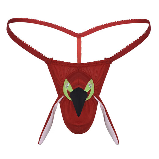 Cinturón de ropa interior sexy para hombres tanga de tía de juego creatividad creativa divertida y sexy ropa interior pájaro cabeza t-toss shishima rojo
