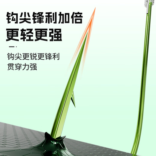 Kawazawa tough striker green sleeve short line double hook black pit competitive anti-tangle fishhook with barbed 25CM hook 3 + line 0.3