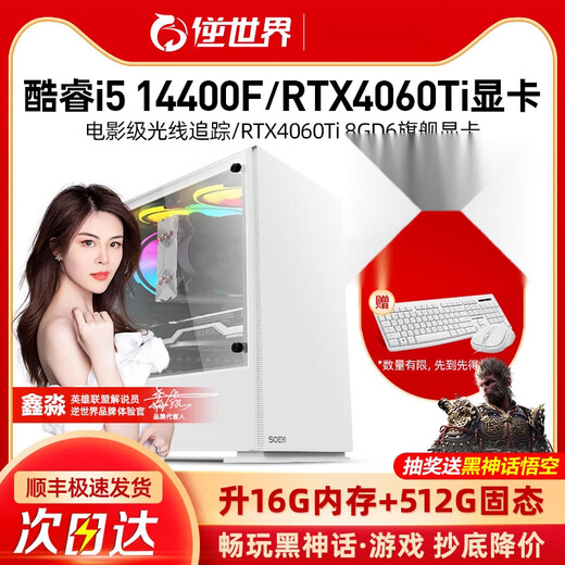 逆世界【黑神话悟空台式机】酷睿i5电脑主机12400F高配电竞LOL吃鸡独显13790F直播设计办公家用RTX4060组 【套餐六  单主机】30天试用丨3年质保丨顺丰次日 标准套餐