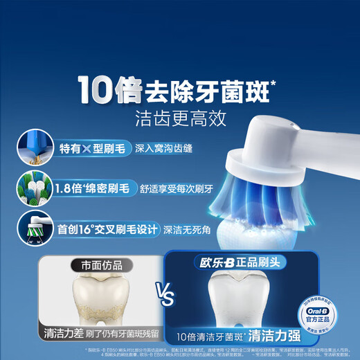 欧乐B成人电动牙刷头通用适用D/P/Pro系列替换牙刷头小圆头软毛护龈 精准清洁升级版EB20RX 精准刷头1支