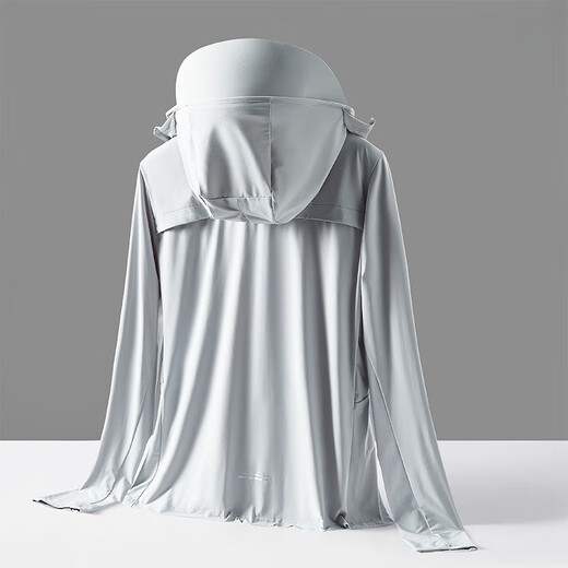 DJVT Japonese Sed Sunspreen de seda al aire libre para hombres y mujeres Luz ultravioleta de verano y delgada pesca transpirable Chaqueta solar con protector solar de moda 9858 metros Color de albaricoque - Seda de hielo de segunda generación mejorada* M