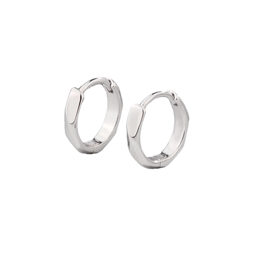 Guanpuge Fat Donglai same style pt950 platinum plain hoop earrings PT950 female texture niche design simple and trendy new style 520 (diameter 11mm) pair