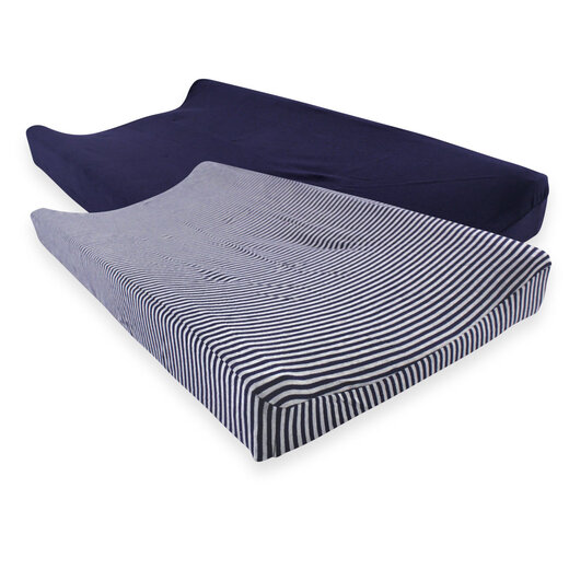 Touched by Nature Unisex Baby Organic Cotton Changing Pad Cover Navy One Size