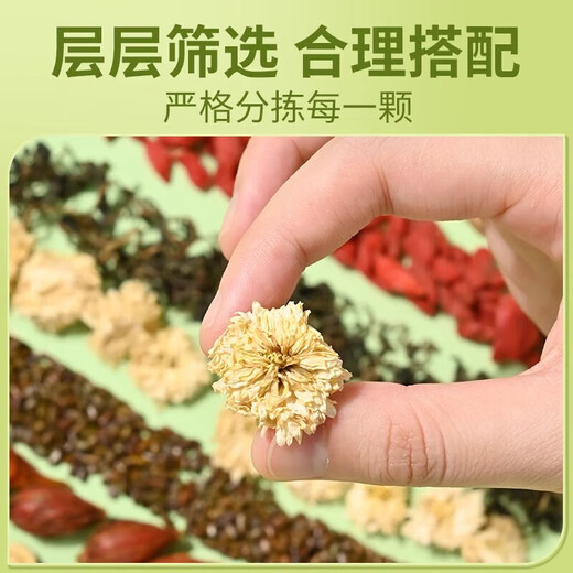 Beijing Tongrentang Chrysanthemum Cassia Wolfberry Cassia Cassia Wolfberry Honeysuckle Health Tea Drink 160G Beijing Tongrentang Bufanda de maíz Money Green Willow Mulberry Té de hoja