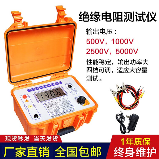XMSJZY2671C 10000V数字电子兆欧表绝缘电阻测试仪绝缘高精度摇表 KD2677C (5000V)  含线 带吸收