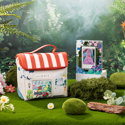 Fujifilm instax mini12 Imaging Flower Studio one-time imaging instant camera mini11 upgraded version one-click point-and-shoot camera Valentine's Day birthday gift for girlfriend, light cherry powder official standard gift box