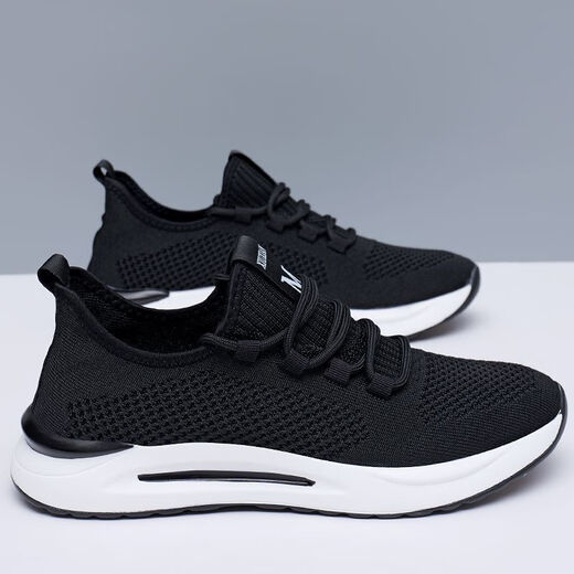 Yuanbeiying Shoes Sports 2025 Spring Men's Shoes Breathable Running Sports Shoes Men's New Style Casual Mesh Trendy and Versatile BK9905 Black 38 Sports Shoes Size