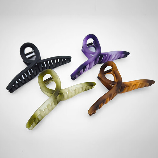 Jiao Xuefia Acrylic Frosted Shark Clip Amber Hair Clip Women's Back of Head High-end Hair Clip Headwear Hair Clip