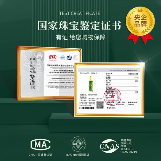 CHINA GOLD Bamboo Gold Necklace Women's Pure Gold Hetian Jade Pendant Birthday Gift for Girlfriend and Wife Practical Wedding Anniversary Gift Jingsuda Pure Gold Jasper Pendant + Pure Gold Chain