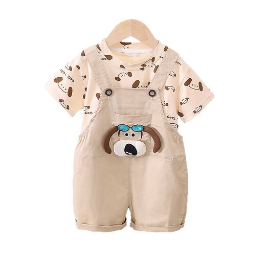 Vêtements pour enfants Souet Summer Style pour les vêtements d'été pour hommes et filles, un bébé à manches courtes de bébé, une sangle à manches pour enfants, à manches courtes à manches courtes à manches courtes de Taille 4 ~ 5 ans [100-110cm]