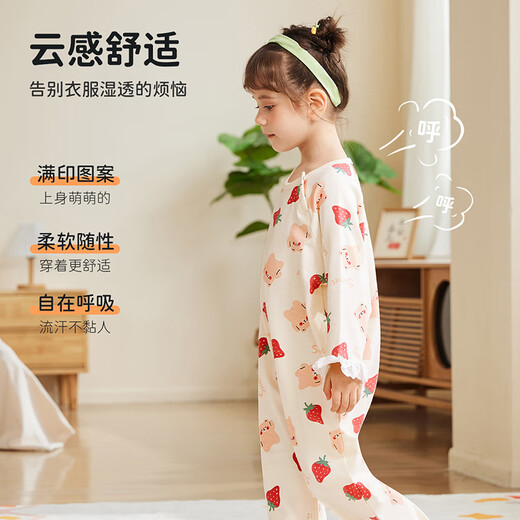 Tinsino Children's's One-Piece Pyjamas Girls Longs à manches longues Coton Coton Coton Vêtements pour enfants Vêtements Childre