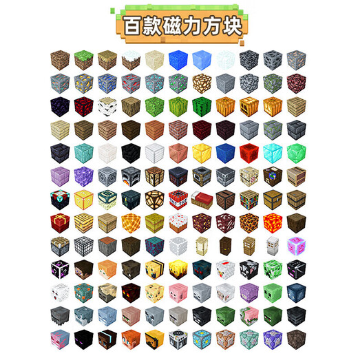 布鲁奇我的世界磁力方块儿童玩具3-6岁磁力积木大颗粒益智玩具男孩礼物