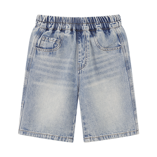 Zuoxi Kinderkleidung Jungen Denim Shorts Anti-Fading Summer Wear 2025 NEU KINDER SUMMER MIDER-PANTS Denim Color 140