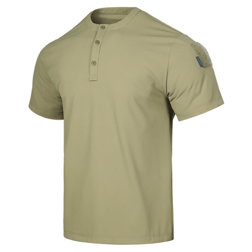 Emerson Rock Bird POLO shirt men's retro Henry collar T-shirt casual fitness cool antibacterial sweat-wicking short-sleeved tough guy KH Khaki M