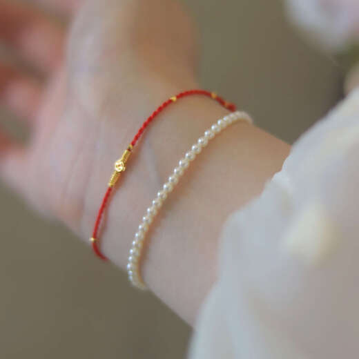 Yangyan gift for the year of birth, gold hand-knitted transfer pure gold red rope baby rope stacked bracelet bracelet gift for women, pre-sale within 10 days