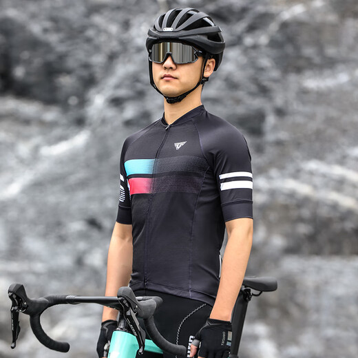 塔斯队长（TOSUOD）夏季骑行服男短袖山地公路自行车排汗速干上衣女骑行装备