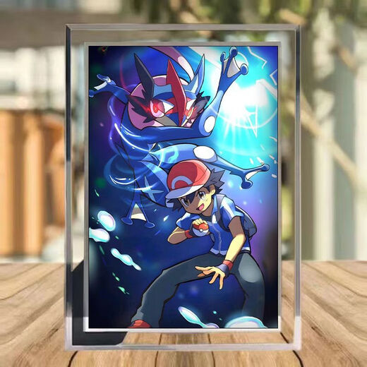 
Koga Nakaba Pokémon Anime Peripheral Crystal Photo Frame Anime Desktop Ornaments Couple Best Friends Gift Customization SSELA1396 Five Inch-Small Not Good