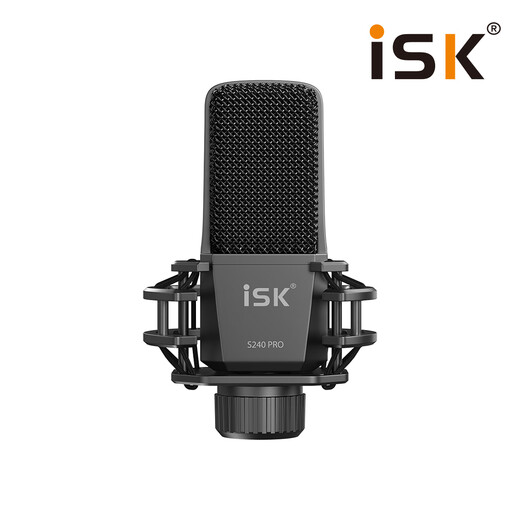 ISKS240PRO condenser microphone anchor live broadcast karaoke singing professional recording sound card set microphone equipment complete set iSK S240PRO single product (set optional)