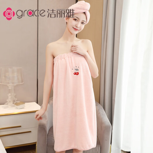 Les serviettes de bain de course du village de Shantoulin pour les femmes peuvent porter et envelopper des serviettes pour que les adultes prennent un bain pour une utilisation à la maison que les grosses jupes de bain à séchage rapide absorbantes pour le corps long. Poudre de cigarette de porc à la peau plavine recommandée 14079 cm