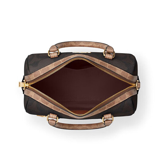 Entraîneur (entraîneur) Bag féminin Rowan Medium Boston Women's One-épaule Crossbodybag Cy679 Forme de couleur imprimé brun foncé IMXI8
