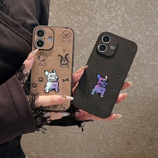 Mai Huan Applicable to Apple 16 promax mobile phone case couple iPhone 16/15pro protective case cute cartoon animation 13/14/15promax silicone leather pattern internet celebrity soft shell [cartoon starling - brown] yellow Apple 14ProMax