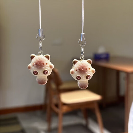 奇优宝可爱少女暹罗猫挂件卡通百搭ins风钥匙扣猫咪包包吊坠礼物挂饰 暹罗猫2个[黑绳+白绳]