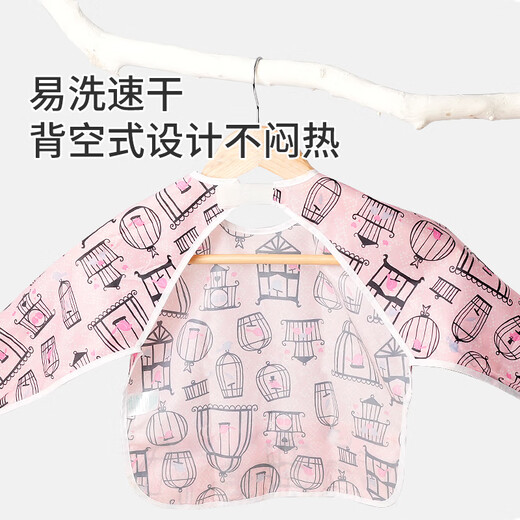 Bumkins宝宝罩衣吃饭防水防脏围兜秋冬绘画围裙婴儿童辅食反穿衣 消防车SU-897(0-2岁) 0-2岁